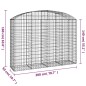 vidaXL Gabione mit Hochbogen 200x50x140/160 cm Verzinktes Eisen vidaXL Gabione mit Hochbogen 200x50x140/160 cm Verzinktes Eisen