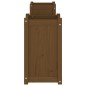 vidaXL Gartenbank mit Pflanzkübeln Honigbraun 180x36x63 cm Massivholz