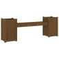 vidaXL Gartenbank mit Pflanzkübeln Honigbraun 180x36x63 cm Massivholz