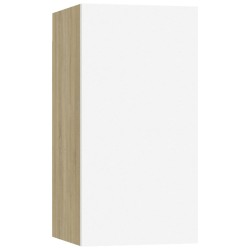 vidaXL TV-Schrank Weiß Sonoma-Eiche 30,5x30x60 cm Holzwerkstoff