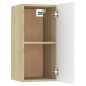vidaXL TV-Schrank Weiß Sonoma-Eiche 30,5x30x60 cm Holzwerkstoff vidaXL TV-Schrank Weiß Sonoma-Eiche 30,5x30x60 cm Holzwerkstoff