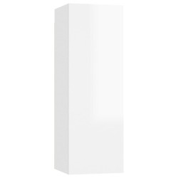 vidaXL TV-Schrank Hochglanz-Weiß 30,5x30x90 cm Holzwerkstoff
