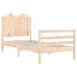 vidaXL Massivholzbett mit Kopfteil 90x200 cm vidaXL Massivholzbett mit Kopfteil 90x200 cm