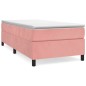 vidaXL Boxspringbett mit Matratze Rosa 90x190 cm Samt vidaXL Boxspringbett mit Matratze Rosa 90x190 cm Samt