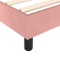 vidaXL Boxspringbett mit Matratze Rosa 90x190 cm Samt vidaXL Boxspringbett mit Matratze Rosa 90x190 cm Samt