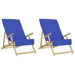 vidaXL Strandtücher 2 Stk. Königsblau 60x135 cm Stoff 400 GSM
