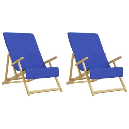 vidaXL Strandtücher 2 Stk. Königsblau 60x135 cm Stoff 400 GSM