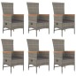 vidaXL 7-tlg. Garten-Essgruppe mit Kissen Grau Poly Rattan vidaXL 7-tlg. Garten-Essgruppe mit Kissen Grau Poly Rattan