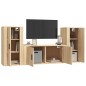 vidaXL 3-tlg. TV-Schrank-Set Sonoma-Eiche Holzwerkstoff vidaXL 3-tlg. TV-Schrank-Set Sonoma-Eiche Holzwerkstoff