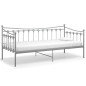 vidaXL Schlafsofa Bettgestell Grau Metall 90x200 cm vidaXL Schlafsofa Bettgestell Grau Metall 90x200 cm