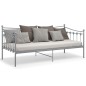 vidaXL Schlafsofa Bettgestell Grau Metall 90x200 cm vidaXL Schlafsofa Bettgestell Grau Metall 90x200 cm