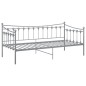 vidaXL Schlafsofa Bettgestell Grau Metall 90x200 cm vidaXL Schlafsofa Bettgestell Grau Metall 90x200 cm
