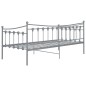 vidaXL Schlafsofa Bettgestell Grau Metall 90x200 cm vidaXL Schlafsofa Bettgestell Grau Metall 90x200 cm
