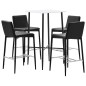 5-tlg. Bar-Set Kunstleder Schwarz 5-tlg. Bar-Set Kunstleder Schwarz