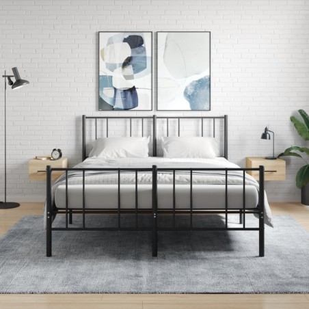 vidaXL Wand-Nachttische 2 Stk. Sonoma-Eiche 35x35x20 cm