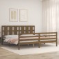 vidaXL Massivholzbett mit Kopfteil Honigbraun vidaXL Massivholzbett mit Kopfteil Honigbraun