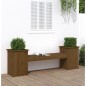 vidaXL Gartenbank mit Pflanzkübeln Honigbraun Massivholz Kiefer vidaXL Gartenbank mit Pflanzkübeln Honigbraun Massivholz Kiefer