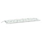 vidaXL Gartenbank-Auflagen 2 Stk. Blattmuster 150x50x7 cm Stoff