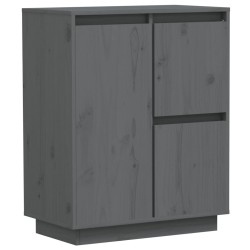 vidaXL Sideboard Grau 60x34x75 cm Massivholz Kiefer