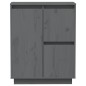 vidaXL Sideboard Grau 60x34x75 cm Massivholz Kiefer vidaXL Sideboard Grau 60x34x75 cm Massivholz Kiefer