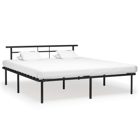 vidaXL Bettgestell Schwarz Metall 200x200 cm