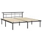 vidaXL Bettgestell Schwarz Metall 200x200 cm vidaXL Bettgestell Schwarz Metall 200x200 cm