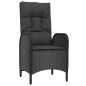 vidaXL 7-tlg. Garten-Essgruppe mit Kissen Schwarz und Grau Poly Rattan vidaXL 7-tlg. Garten-Essgruppe mit Kissen Schwarz und Grau Poly Rattan