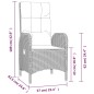 vidaXL 7-tlg. Garten-Essgruppe mit Kissen Schwarz und Grau Poly Rattan vidaXL 7-tlg. Garten-Essgruppe mit Kissen Schwarz und Grau Poly Rattan