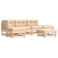 vidaXL 6-tlg. Garten-Lounge-Set mit Kissen Massivholz vidaXL 6-tlg. Garten-Lounge-Set mit Kissen Massivholz