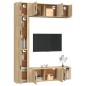 vidaXL 7-tlg. TV-Schrank-Set Sonoma-Eiche Holzwerkstoff vidaXL 7-tlg. TV-Schrank-Set Sonoma-Eiche Holzwerkstoff