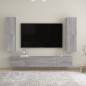 vidaXL TV-Wandschränke 2 Stk. Grau Sonoma 30,5x30x110 cm vidaXL TV-Wandschränke 2 Stk. Grau Sonoma 30,5x30x110 cm