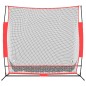 vidaXL Baseball-Netz Tragbar Schwarz und Rot 215x107x216 cm Polyester vidaXL Baseball-Netz Tragbar Schwarz und Rot 215x107x216 cm Polyester