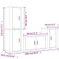 vidaXL 4-tlg. TV-Schrank-Set Sonoma-Eiche Holzwerkstoff vidaXL 4-tlg. TV-Schrank-Set Sonoma-Eiche Holzwerkstoff