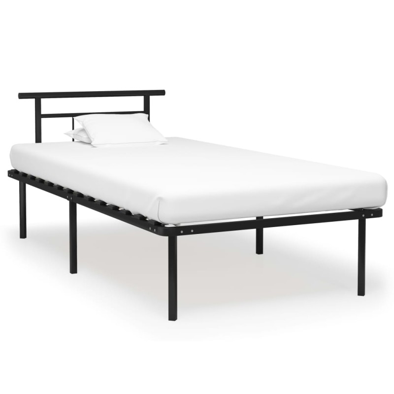 vidaXL Bettgestell Schwarz Metall 100x200 cm vidaXL Bettgestell Schwarz Metall 100x200 cm