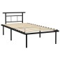 vidaXL Bettgestell Schwarz Metall 100x200 cm vidaXL Bettgestell Schwarz Metall 100x200 cm