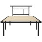vidaXL Bettgestell Schwarz Metall 100x200 cm vidaXL Bettgestell Schwarz Metall 100x200 cm
