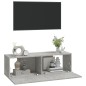vidaXL TV-Wandschränke 2 Stk. Betongrau 100x30x30 cm Holzwerkstoff vidaXL TV-Wandschränke 2 Stk. Betongrau 100x30x30 cm Holzwerkstoff