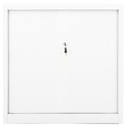 vidaXL Schrank mit Schiebetür Weiß 90x40x90 cm Stahl