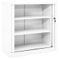 vidaXL Schrank mit Schiebetür Weiß 90x40x90 cm Stahl vidaXL Schrank mit Schiebetür Weiß 90x40x90 cm Stahl
