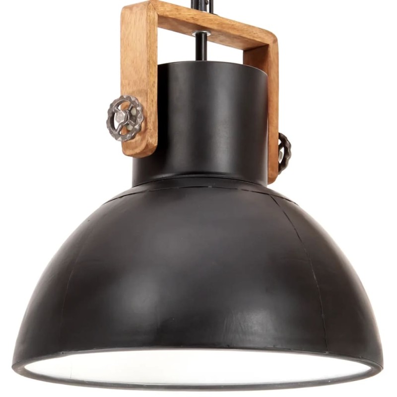 vidaXL Hängelampe Industriestil 25 W Schwarz Rund 40 cm E27 vidaXL Hängelampe Industriestil 25 W Schwarz Rund 40 cm E27