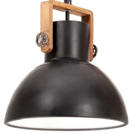 vidaXL Hängelampe Industriestil 25 W Schwarz Rund 40 cm E27