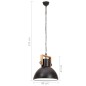 vidaXL Hängelampe Industriestil 25 W Schwarz Rund 40 cm E27 vidaXL Hängelampe Industriestil 25 W Schwarz Rund 40 cm E27
