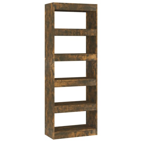 vidaXL Bücherregal/Raumteiler Räuchereiche 60x30x166 cm Holzwerkstoff