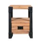 Nachttische 2 Stk. Akazienholz Massiv Stahl 40 x 30 x 54 cm Nachttische 2 Stk. Akazienholz Massiv Stahl 40 x 30 x 54 cm