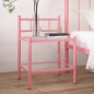 vidaXL Nachttisch Rosa Transparent 45x34,5x60,5 cm Metall und Glas vidaXL Nachttisch Rosa Transparent 45x34,5x60,5 cm Metall und Glas