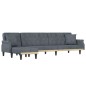 vidaXL Schlafsofa in L-Form Dunkelgrau 271x140x70 cm Samt vidaXL Schlafsofa in L-Form Dunkelgrau 271x140x70 cm Samt