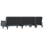 vidaXL Schlafsofa in L-Form Dunkelgrau 271x140x70 cm Samt vidaXL Schlafsofa in L-Form Dunkelgrau 271x140x70 cm Samt