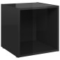 vidaXL TV-Schrank Hochglanz-Schwarz 37x35x37 cm Holzwerkstoff vidaXL TV-Schrank Hochglanz-Schwarz 37x35x37 cm Holzwerkstoff