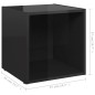 vidaXL TV-Schrank Hochglanz-Schwarz 37x35x37 cm Holzwerkstoff vidaXL TV-Schrank Hochglanz-Schwarz 37x35x37 cm Holzwerkstoff