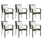 vidaXL 7-tlg. Garten-Essgruppe mit Kissen Schwarz Poly Rattan vidaXL 7-tlg. Garten-Essgruppe mit Kissen Schwarz Poly Rattan